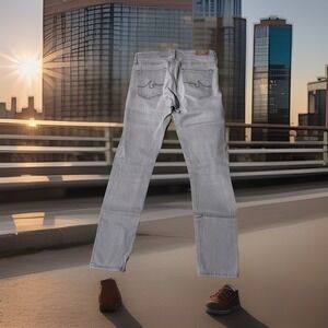 AG Adriano Goldschmied Jeans Stevie Ankle Slim Straight Leg Womens 26R Gray 9155